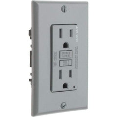 Leviton - GFCI Receptacles Grade: Commercial Color: Gray - USA Tool & Supply