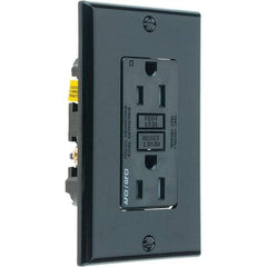 Leviton - GFCI Receptacles Grade: Commercial Color: Black - USA Tool & Supply