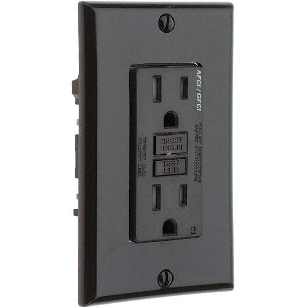Leviton - GFCI Receptacles Grade: Commercial Color: Brown - USA Tool & Supply