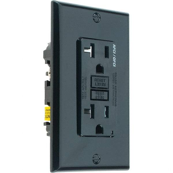 Leviton - GFCI Receptacles Grade: Commercial Color: Black - USA Tool & Supply