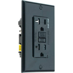 Leviton - GFCI Receptacles Grade: Commercial Color: Black - USA Tool & Supply