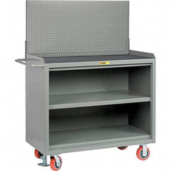 Little Giant - 3,600 Lb Capacity Mobile Service Bench - 41" Wide x 24" Deep x 43" High, Steel, Gray - USA Tool & Supply