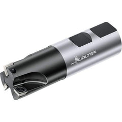 Walter - 3/4" Cut Diam, 5.6mm Max Depth of Cut, 3/4" Shank Diam, 75.6mm OAL, Indexable Square Shoulder End Mill - Weldon Shank, 0° Lead Angle, Through Coolant, Series M4132-UW - USA Tool & Supply