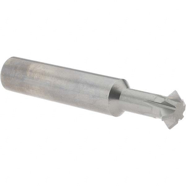 Accupro - 5/8° 5/8" Cut Diam, 0.25" Cut Width, 5/8" Shank, Solid Carbide Double-Angle Cutter - USA Tool & Supply