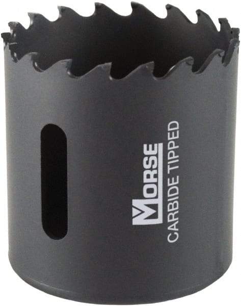 M.K. MORSE - 2-1/16" Diam, 1-15/16" Cutting Depth, Hole Saw - Carbide-Tipped Saw, Toothed Edge - USA Tool & Supply