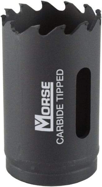 M.K. MORSE - 1-3/8" Diam, 1-15/16" Cutting Depth, Hole Saw - Carbide-Tipped Saw, Toothed Edge - USA Tool & Supply