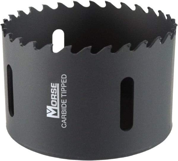 M.K. MORSE - 3-5/8" Diam, 1-15/16" Cutting Depth, Hole Saw - Carbide-Tipped Saw, Toothed Edge - USA Tool & Supply