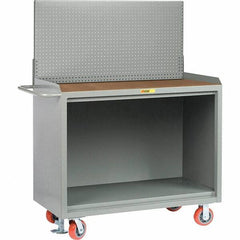 Little Giant - 3,600 Lb Capacity Mobile Service Bench - 41" Wide x 24" Deep x 43" High, Steel, Gray - USA Tool & Supply