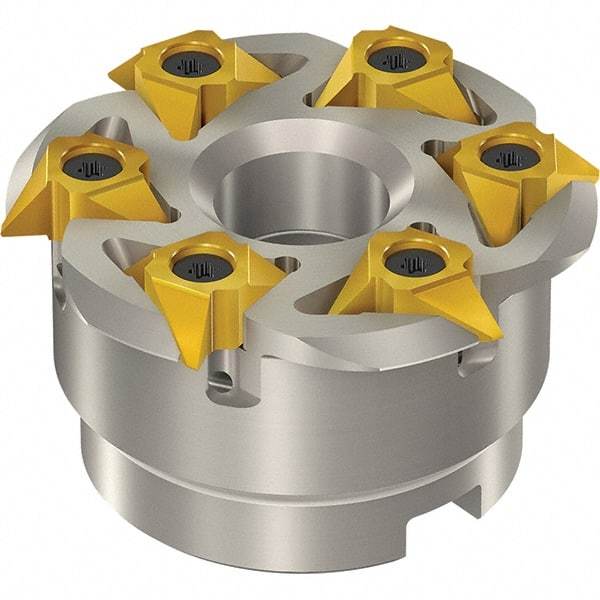 Vargus - 88mm Cut Diam, 300mm Max Hole Depth, 32mm Shank Diam, Internal/External Indexable Thread Mill - Insert Style 5VI, 5/8" Insert Size, 6 Inserts, Toolholder Style TM SC-D, 47.9mm OAL - USA Tool & Supply