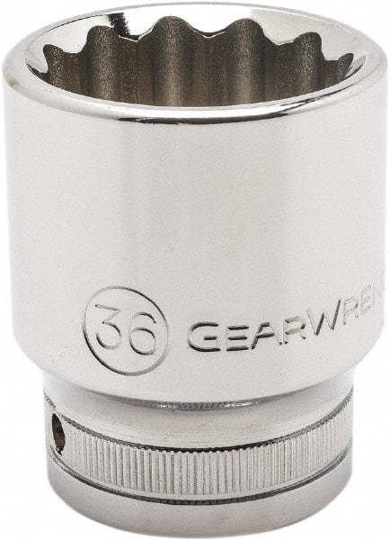 GearWrench - 3/4" Drive, Standard Hand Socket - 12 Points, 2.64" OAL, Alloy Steel, Chrome Finish - USA Tool & Supply