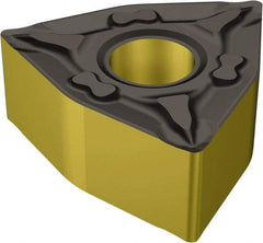Sandvik Coromant - WNMG432 MF Grade 2220 Carbide Turning Insert - TiCN/AI2O3/TiN Finish, 80° Trigon, 1/2" Inscr Circle, 3/16" Thick, 1/32" Corner Radius - USA Tool & Supply