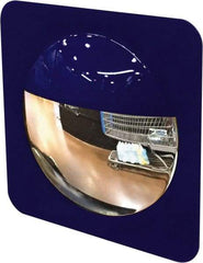 Se-Kure Domes&Mirrors - Indoor Square Convex Safety, Traffic & Inspection Mirrors - Acrylic Lens, 8" Diam, 8' Max Covered Distance - USA Tool & Supply