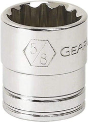 GearWrench - 9/16", 3/8" Drive, Standard Hand Socket - 6 Points, 0.984" OAL, Alloy Steel, Full Polish Finish - USA Tool & Supply