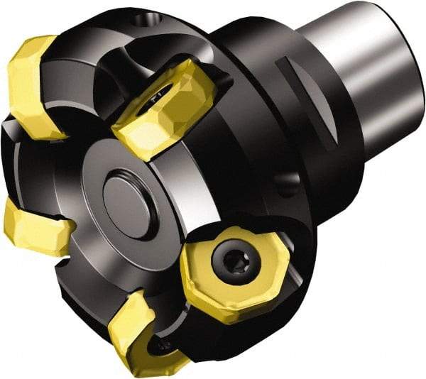 Sandvik Coromant - 7 Inserts, 2.4803" Cutter Diam, 0.1102" Max Depth of Cut, Indexable High-Feed Face Mill - Series CoroMill 745 - USA Tool & Supply