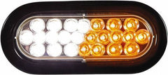 Buyers Products - Quad Flash Rate, Recessed Mount Emergency Strobe Light Assembly - Powered by 12 to 24 Volts, Amber & Clear - USA Tool & Supply