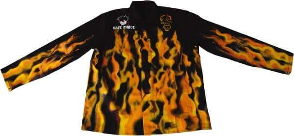 Save Phace - Size 2XL Flame Resistant/Retardant Jacket - Black, Cotton, Snaps Closure - USA Tool & Supply