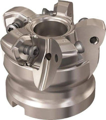 Seco - 5 Inserts, 36.1mm Cutter Diam, 1.8mm Max Depth of Cut, Indexable High-Feed Face Mill - 3/4" Arbor Hole Diam, 8.15mm Keyway Width, 40mm High, R220.21 Toolholder, 218.21-230 Inserts, Series High Feed 6 - USA Tool & Supply
