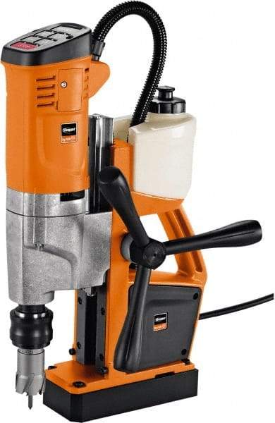 Fein - 1/2" Chuck, 10.25" Travel, Portable Magnetic Drill Press - 260-520 RPM, 12 Amps, 2.5 hp, 1100 Watts, 110-120 Volts, 13' Cord Length - USA Tool & Supply