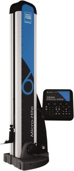 TESA Brown & Sharpe - 24" Electronic Height Gage - 0.001, 0.0001, 0.00001" Resolution, Accurate to 0.00008", Hybrid Touch Screen and Touch Pad Display, USB, RS-232 Data Output - USA Tool & Supply