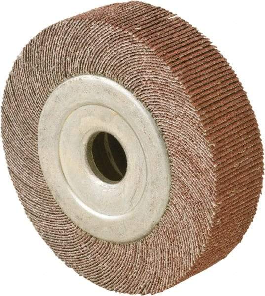 Camel Grinding Wheels - 6" Diam, 40 Grit Aluminum Oxide Unmounted Flap Wheels - 1" Hole, 1-1/2" Wide, Coated, Medium Grade, 5,000 Max RPM, X/Y Weighted Cloth Backing - USA Tool & Supply