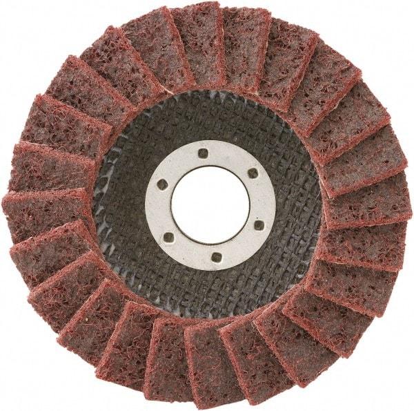 Camel Grinding Wheels - 80 Grit, 5" Disc Diam, 7/8" Center Hole, Type 29 Aluminum Oxide Flap Disc - 12,200 Max RPM, Non-Woven Backing, Arbor Attaching System, Non-Woven - USA Tool & Supply