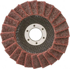 Camel Grinding Wheels - 80 Grit, 4-1/2" Disc Diam, 5/8-11 Center Hole, Type 29 Aluminum Oxide Flap Disc - 13,300 Max RPM, Non-Woven Backing, Arbor Attaching System, Non-Woven - USA Tool & Supply