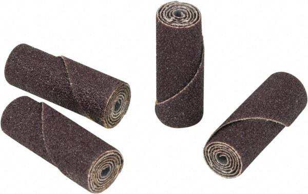 Camel Grinding Wheels - 3/4" Max Roll Diam x 2" OAL, 60 Grit Aluminum Oxide Straight Cartridge Roll - 1/4" Pilot Hole Diam, 18,000 Max RPM - USA Tool & Supply