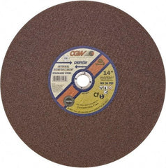 Camel Grinding Wheels - 14" 36 Grit Aluminum Oxide Cutoff Wheel - 3/32" Thick, 1" Arbor, 4,400 Max RPM - USA Tool & Supply