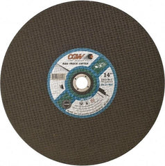 Camel Grinding Wheels - 14" 24 Grit Aluminum Oxide Cutoff Wheel - 1/8" Thick, 1" Arbor, 5,500 Max RPM - USA Tool & Supply
