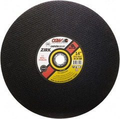 Camel Grinding Wheels - 14" 24 Grit Zirconia Alumina Cutoff Wheel - 3/32" Thick, 1" Arbor, 4,400 Max RPM - USA Tool & Supply