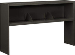 Hon - 1 Shelf, 34-3/4" High x 60" Wide Bookcase - 13-1/2" Deep, High-Pressure Laminate/Steel, Charcoal - USA Tool & Supply