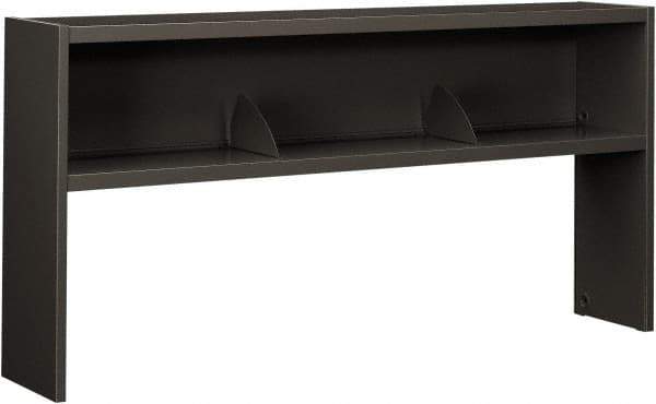 Hon - 1 Shelf, 34-3/4" High x 72" Wide Bookcase - 13-1/2" Deep, High-Pressure Laminate/Steel, Charcoal - USA Tool & Supply