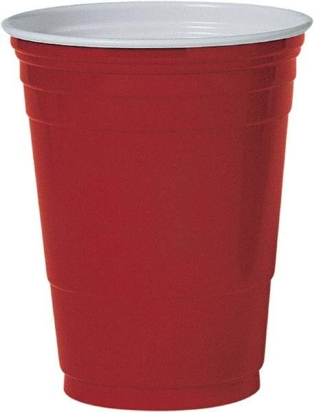 Solo - Plastic Party Cold Cups, 16 oz - Red - USA Tool & Supply