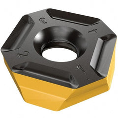 Iscar - IQ845 SYHU0503 MM Grade IC5400 Carbide Milling Insert - TiCN/Al2O3/TiN Finish, 3mm Thick, 8.3mm Inscribed Circle, 0.5mm Corner Radius - USA Tool & Supply