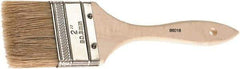 Camel Grinding Wheels - 4" Flat Brown China Bristle Chip Brush - 2" Bristle Length, 3" Wood Flat Handle - USA Tool & Supply