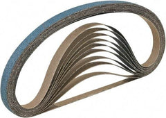 Camel Grinding Wheels - 1" Wide x 30" OAL, 36 Grit, Zirconia Alumina Abrasive Belt - Zirconia Alumina, Medium, Coated, Y Weighted Cloth Backing, Dry, Series R205 - USA Tool & Supply