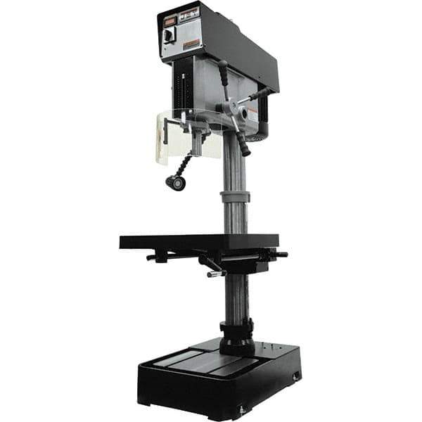 Jet - 10-7/16" Swing, Variable Speed Pulley Drill Press - Variable Speed, 2 hp, Single Phase - USA Tool & Supply