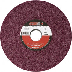 Camel Grinding Wheels - 14" Diam x 5" Hole x 2" Thick, H Hardness, 46 Grit Surface Grinding Wheel - Aluminum Oxide, Type 5, Medium Grade, Vitrified Bond, One-Side Recess - USA Tool & Supply
