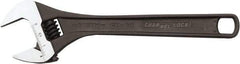 Channellock - 1-3/8" Jaw Capacity, 10" Standard Adjustable Wrench - Steel, Black Finish, 10" OAL - USA Tool & Supply