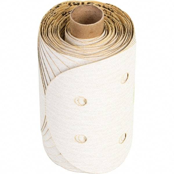 3M - 5" Diam, 150 Grit FEPA, Aluminum Oxide Adhesive PSA Disc - Fine Grade, White, C Weighted Backing, Flexible, 12,000 Max RPM, Use with Random Orbital Sanders - USA Tool & Supply