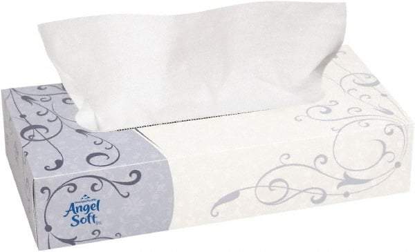 Georgia Pacific - Flat Box of White Facial Tissues - 2 Ply, Recycled Fibers - USA Tool & Supply