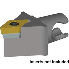 Kennametal - Neutral Cut, Size KM20, DC.. 11T30.. & DC.. 32.52 Insert Compatiblity, External Modular Turning & Profiling Cutting Unit Head - 25mm Head Length, Series KM Micro - USA Tool & Supply