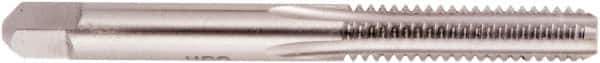 Regal Cutting Tools - 9/16-12 UNC 3B 4 Flute Bright Finish High Speed Steel Straight Flute Standard Hand Tap - Bottoming, Left Hand Thread, 3-19/32" OAL, 1-21/32" Thread Length, H3 Limit, Oversize - Exact Industrial Supply