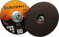 3M - 36 Grit, 9" Wheel Diam, 1/8" Wheel Thickness, Type 27 Depressed Center Wheel - Ceramic, 6,650 Max RPM - USA Tool & Supply