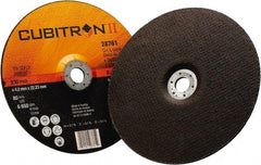 3M - 36 Grit, 9" Wheel Diam, 1/8" Wheel Thickness, 7/8" Arbor Hole, Type 27 Depressed Center Wheel - Ceramic, 6,650 Max RPM - USA Tool & Supply