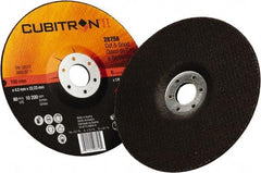 3M - 36 Grit, 6" Wheel Diam, 1/8" Wheel Thickness, 7/8" Arbor Hole, Type 27 Depressed Center Wheel - Ceramic, 10,200 Max RPM - USA Tool & Supply