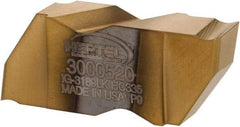 Hertel - 3189IG K Grade HC335, 4.8mm Cutting Width Carbide Grooving Insert - 4.57mm Max Depth of Cut, Left Hand, TiN Finish - USA Tool & Supply