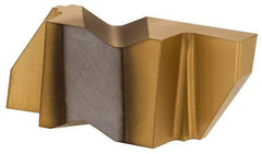 Hertel - 3097IG Grade HC120, 2.46mm Cutting Width Carbide Grooving Insert - 4.57mm Max Depth of Cut, Right Hand, TiN Finish - USA Tool & Supply