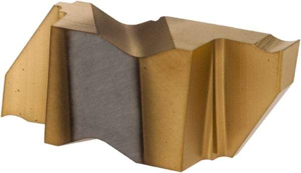 Hertel - 3094IG K Grade HC120, 2.39mm Cutting Width Carbide Grooving Insert - 4.57mm Max Depth of Cut, Right Hand, TiN Finish - USA Tool & Supply