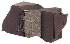 Hertel - 3072IG K Grade HC225, 1.83mm Cutting Width Carbide Grooving Insert - 3.05mm Max Depth of Cut, Left Hand, TiAlN Finish - USA Tool & Supply